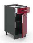 Unterschrank Fame 40cm Hochglanz Bordeaux