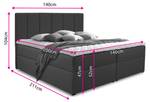 Boxspringbett Star Grau - Breite: 140 cm