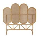 Bettkopfteil NILOMI Beige - Rattan - 6 x 130 x 140 cm