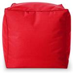 Sitzsack-Hocker Pouf "Cube" 40x40x40cm Rot