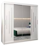 Armoire à portes coulissantes york 1 Blanc - Largeur : 200 cm - 2 porte