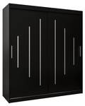 Armoire à portes coulissantes york Noir - Largeur : 180 cm - 2 porte