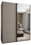 Armoire Lux 3 Beige - Noir - Largeur : 200 cm