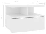 Schwebender Nachttisch(2er Set) 299284-2 Weiß - Holzwerkstoff - 40 x 27 x 31 cm
