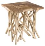 Beistelltisch Natur Braun - Massivholz - 55 x 56 x 55 cm