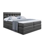 Boxspringbett BERO KING Hochglanz Schwarz - Breite: 180 cm