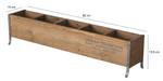 Holzkasten mit 5 Fächern Holzkiste Braun - Holzwerkstoff - 62 x 14 x 10 cm