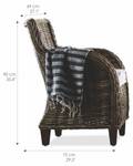 Sessel Baron 2er Set Grau - Rattan - 69 x 90 x 75 cm