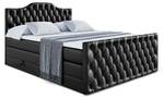 Boxspringbett VILA-1-Z KING Hochglanz Schwarz - Breite: 120 cm