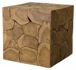 Cube nature en teck Marron - Bois massif - 40 x 40 x 40 cm