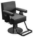 Friseurstuhl H56 Schwarz - Metall - 124 x 71 x 53 cm