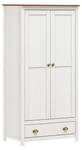 Kleiderschrank 19020022 Weiß - Massivholz - 91 x 185 x 54 cm