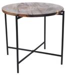 Beistelltisch Couchtisch Metall mit Schwarz - Holzwerkstoff - 45 x 38 x 45 cm