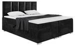 Boxspringbett Antonio Silver Schwarz - 160 x 214 cm - H3