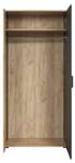 Kleiderschrank Esteban Grau - Holz teilmassiv - 90 x 195 x 55 cm