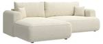 Ecksofa OVO Beige - Ecke davorstehend links - Ottomane davorstehend links