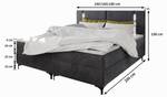 Boxspringbett ALBA Grau - Breite: 180 cm