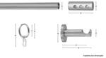 Gardinenstange Easy 1 lfg. Silber - Breite: 450 cm