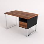 Schreibtisch mit Schubladen NESCA II Braun - Massivholz - Holzart/Dekor - 120 x 75 x 70 cm