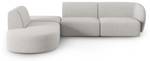 modulares Ecksofa SHANE 5 Sitzplätze Silber