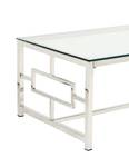 Table basse CLOTILDE Argenté - Verre - 60 x 40 x 120 cm