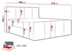 Boxspringbett Lars Dunkelbraun - Breite: 184 cm