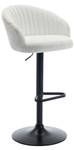 Tabouret de bar DORALIZ Lot de 2 Blanc - Textile - 52 x 105 x 54 cm