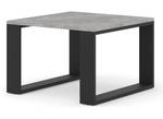 Table basse LUCA 60x60x40 Noir - Gris - Bois manufacturé - Matière plastique - 60 x 40 x 60 cm