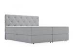 Boxspringbett NAPOLI Hellgrau - Breite: 145 cm