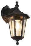 Au脽en Wandlampe Laterne h盲ngend Schwarz