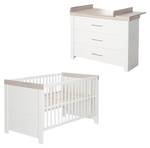 Set de chambre bébé Lucy 2 pcs Blanc - Bois manufacturé