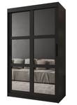 SCHWEBETÜRENSCHRANK MIROR Breite: 120 cm - Schwarz