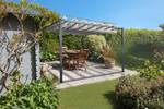 Pergola bioclimatique BAHIA autoportée Beige - Profondeur : 291 cm