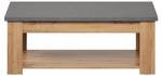 Suivre la table basse Gris - En partie en bois massif - 120 x 46 x 67 cm