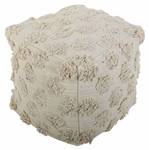 Sitzpouf Lara Beige - Textil - 55 x 45 x 55 cm