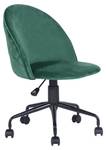 Chaise de bureau en velours vert Vert - Textile - 63 x 95 x 56 cm