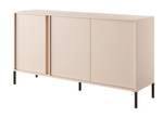 Commode DAST 3D LED Beige - Bois manufacturé - Matière plastique - 154 x 82 x 40 cm