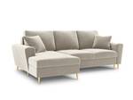 Schlaf-Ecksofa + Box MOGHAN 4 Sitzplätze Beige