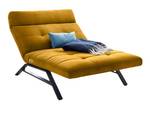 Chaise longue AMERIVA Maxi Velvet Jaune - Noir