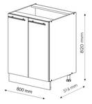 Spülenunterschrank Fame-Line 37988 Anthrazit - Grün - 80 x 51 cm