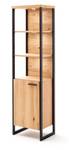 Regalschrank Silvio 4 mit Beleuchtung Braun - Holzart/Dekor - Holz teilmassiv - 50 x 186 x 38 cm