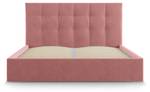 Bett mit Box + Kopfteil PHAEDRA Pink