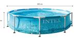 Pool Frame cm rund Blau Intex 305x76