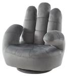 Fauteuil main CATCHY Gris - Textile - 54 x 57 x 55 cm