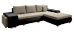 Ecksofa ARZO MINI Beige - Schwarz - Breite: 290 cm