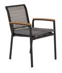 Chaise de jardin Dallas lot de 2 Noir - Métal - 57 x 84 x 64 cm