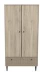 Armoire Saïgon Beige - Bois manufacturé - 50 x 182 x 91 cm