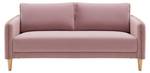 3-Sitzer-Sofa LIVIA Pink - Massivholz - Textil - 176 x 78 x 76 cm