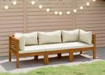 Garten-Lounge-Set (3-teilig) 3011497-2 Weiß - Massivholz - Holzart/Dekor - 69 x 63 x 69 cm