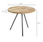 Table basse ronde BASTIAN en chêne 50cm Marron - Métal - Matière plastique - 50 x 43 x 50 cm